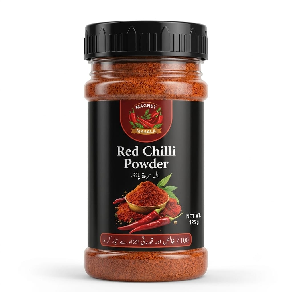 Magnet red chilli powder -pure and premium spice jar -125 grm